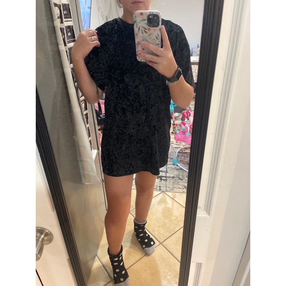 Velvet T-Shirt Dress - Picture 3 of 4